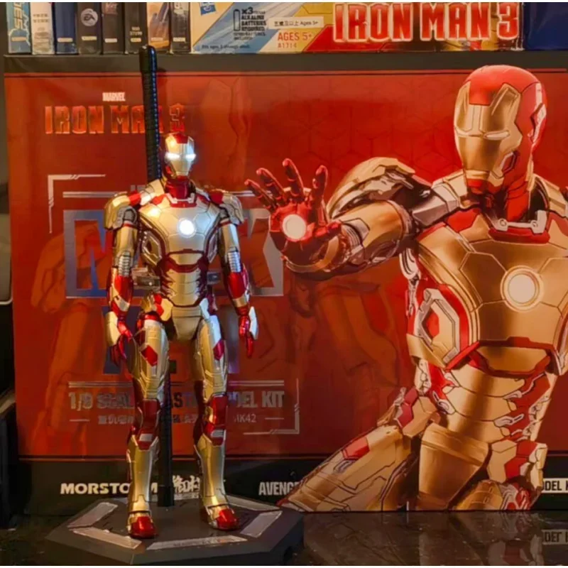 In Stock Original Avengers Morstorm Iron Man Mk42 1/9 Scale Prodigal Ironman Mark42 Tony Stark Assembly Action Figures Toy Gift