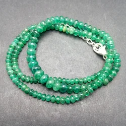 Good Quality round Bead , Natural Zambia Emerald Necklace Factory Direct Sales