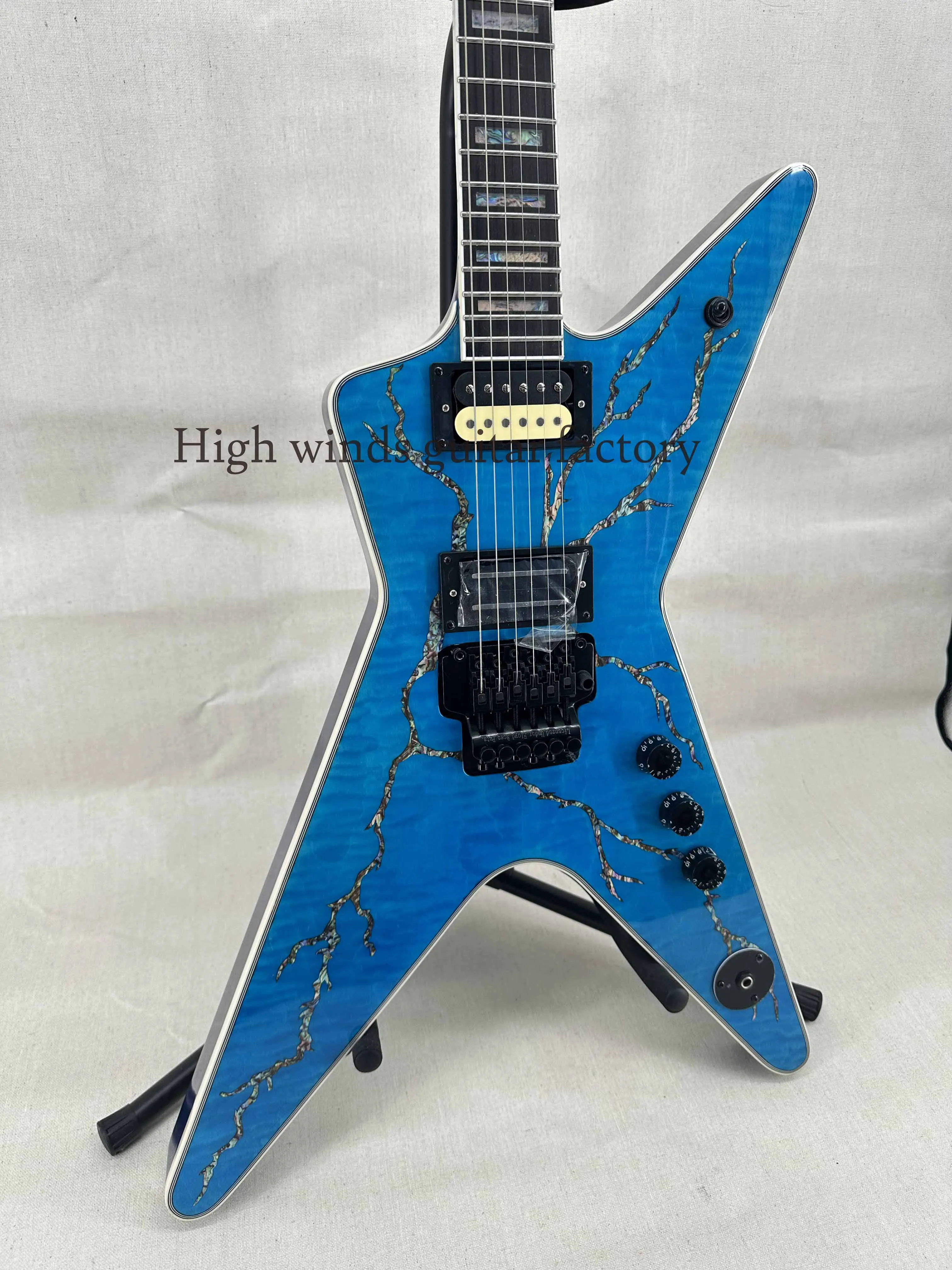 Blue Lightning washbun Dimebag CF Electric Guitar Dean from Hell ML Dime Darrell