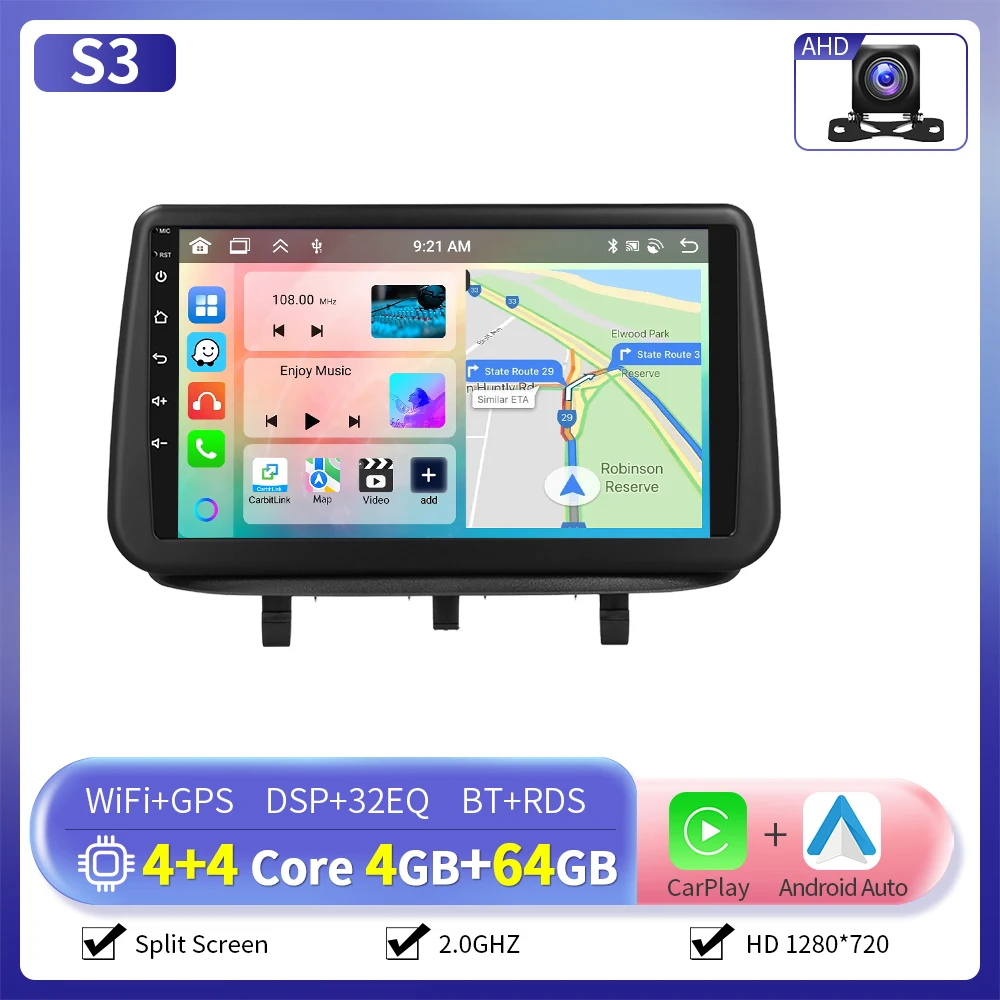 Camecho 6 + 128G 8core Autoradio GPS Stereo Voor Opel MERIVA 2010-2014 Multimedia Speler Draadloze Carplay Android Auto Wifi 4G Netto