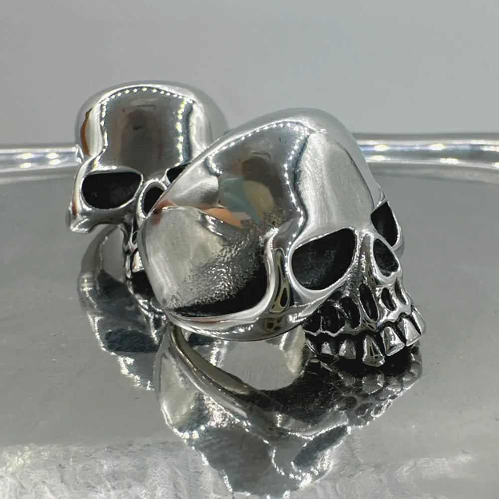 Biker Skull Ring 316L Stainless Steel Jewelry Street Party Punk Men Fashion Ring