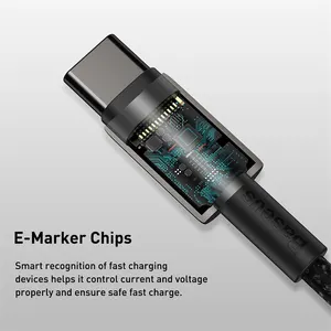 Baseus 100w type C for iPhone 15 USB c pd fast loading cable for macbook samsung xiaomi type C USB c cable 8 Main Sales Cable Cable Type Caseus - №6