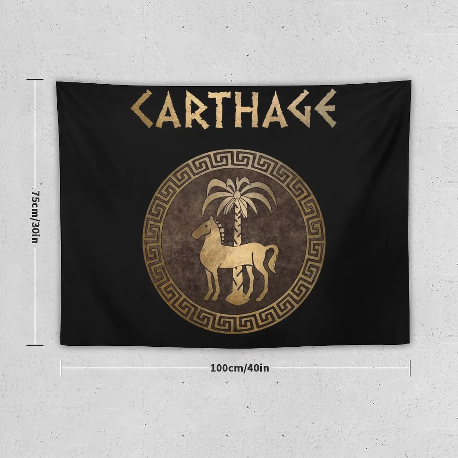 Carthage Ancient Symbol of Qart-Hadasht Tapestry Tapete For The Wall Wall Decor Tapestry