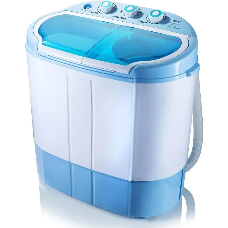 Pyle Portable 2-in-1 Washing Machine&Spin-Dryer-Convenient Top-Loading Easy Access,Energy&Water Efficient Design