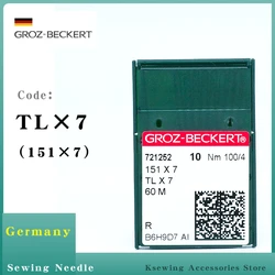 10 sztuk TLX7 groz-beckert igły do przemysłowych 60M Singer Merrow zakrzywione Serger owerlok igły akcesoria 151X7