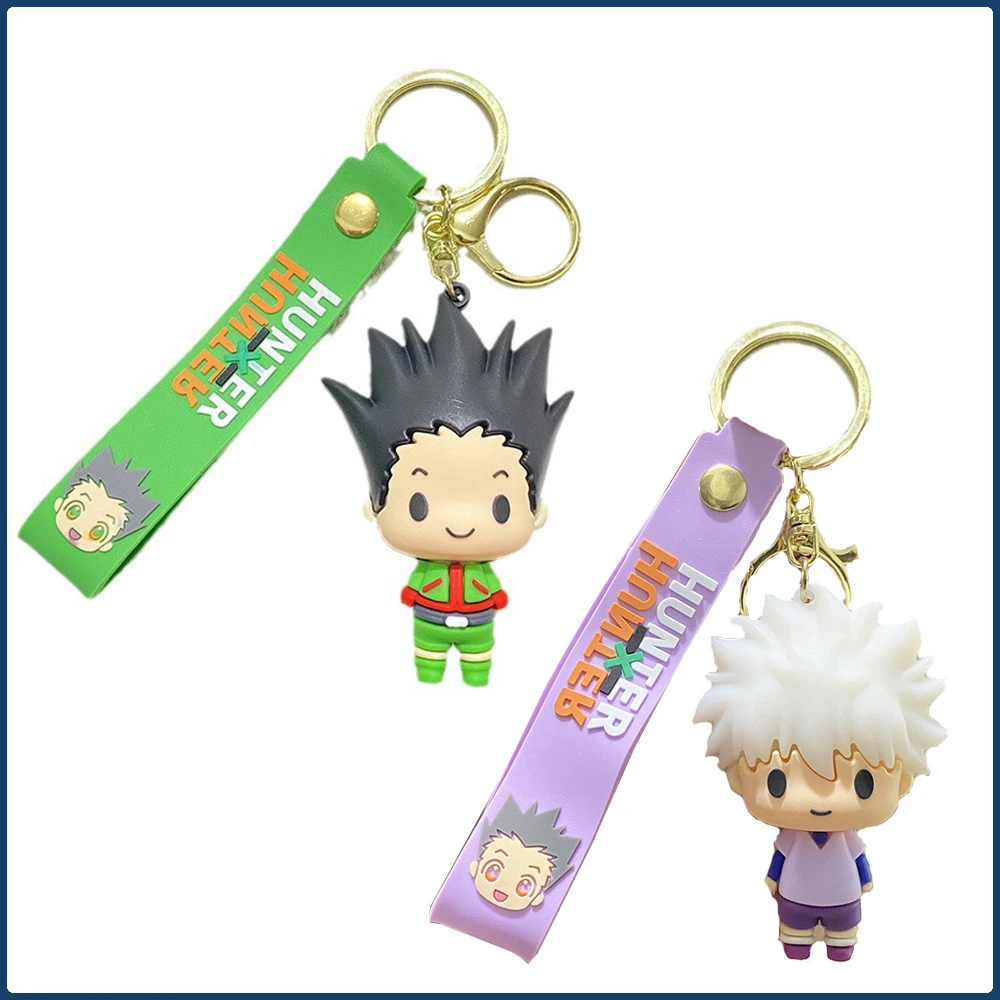 

HUNTER×HUNTER Keychains Killua Kurapika GON·FREECSS Fantasy Anime Creative Cartoon Doll Pendant Car Keychain Boys Girls Gifts
