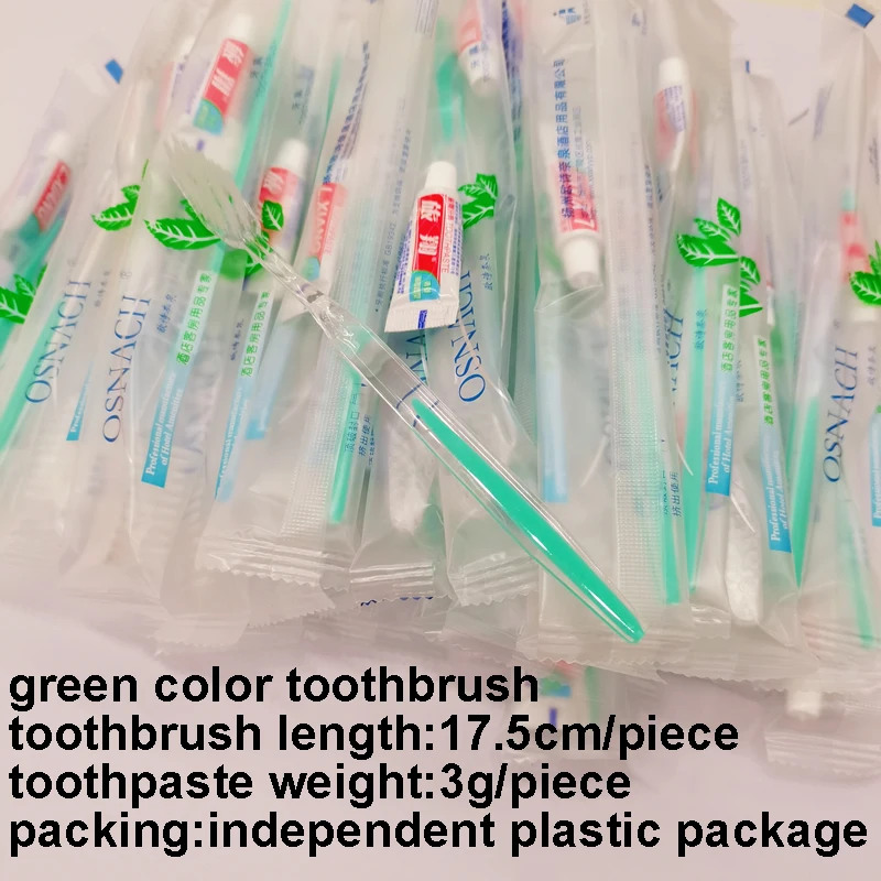 Free Shipping Green Toothbrush Toothpaste Dental Kit Hotel Supplies Personal Care Cleaning Beauty Salon Private Appliance Dent