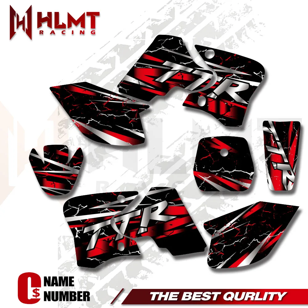 Motocross Team Background Graphic Sticker Decals Kit For Yamaha TTR90 TTR 90 2000 2001 2002 2003 2004 2005 2006 2007 Custom