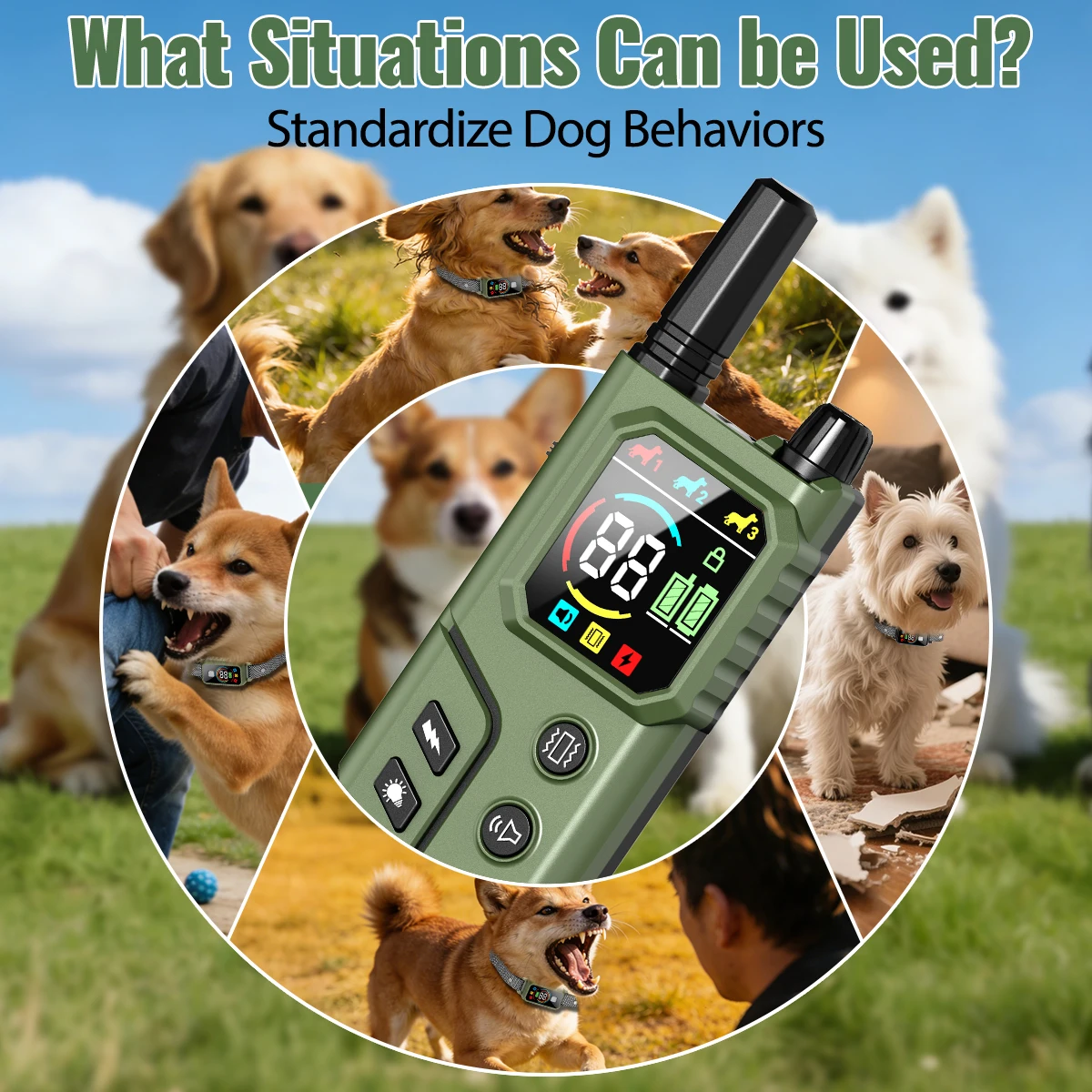ORCLEAB X800 Dog Training Collar Waterproof IP68 Dog Bark Collar Pet With Remote Control Rechargeable For All Size Dogs - view 5