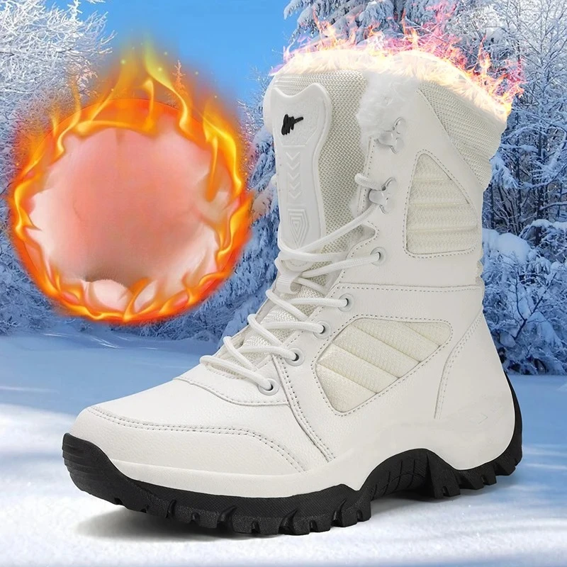 

Luxury Brand Men's Winter Shoes Elegant Men's Shoes High-end Shoes Fashionable Ankle Boots Warm Hiking Boots Snow Boots White