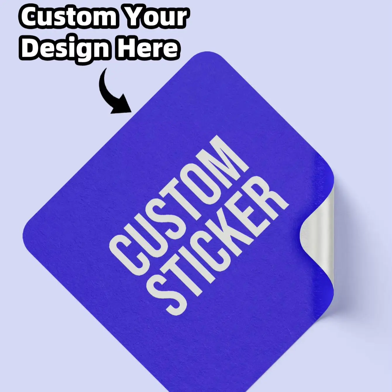 

1/60/120 шт. квадратных наклеек из ПВХ на заказ, водонепроницаемые, персонализированные для вечеринок, этикеток, упаковки