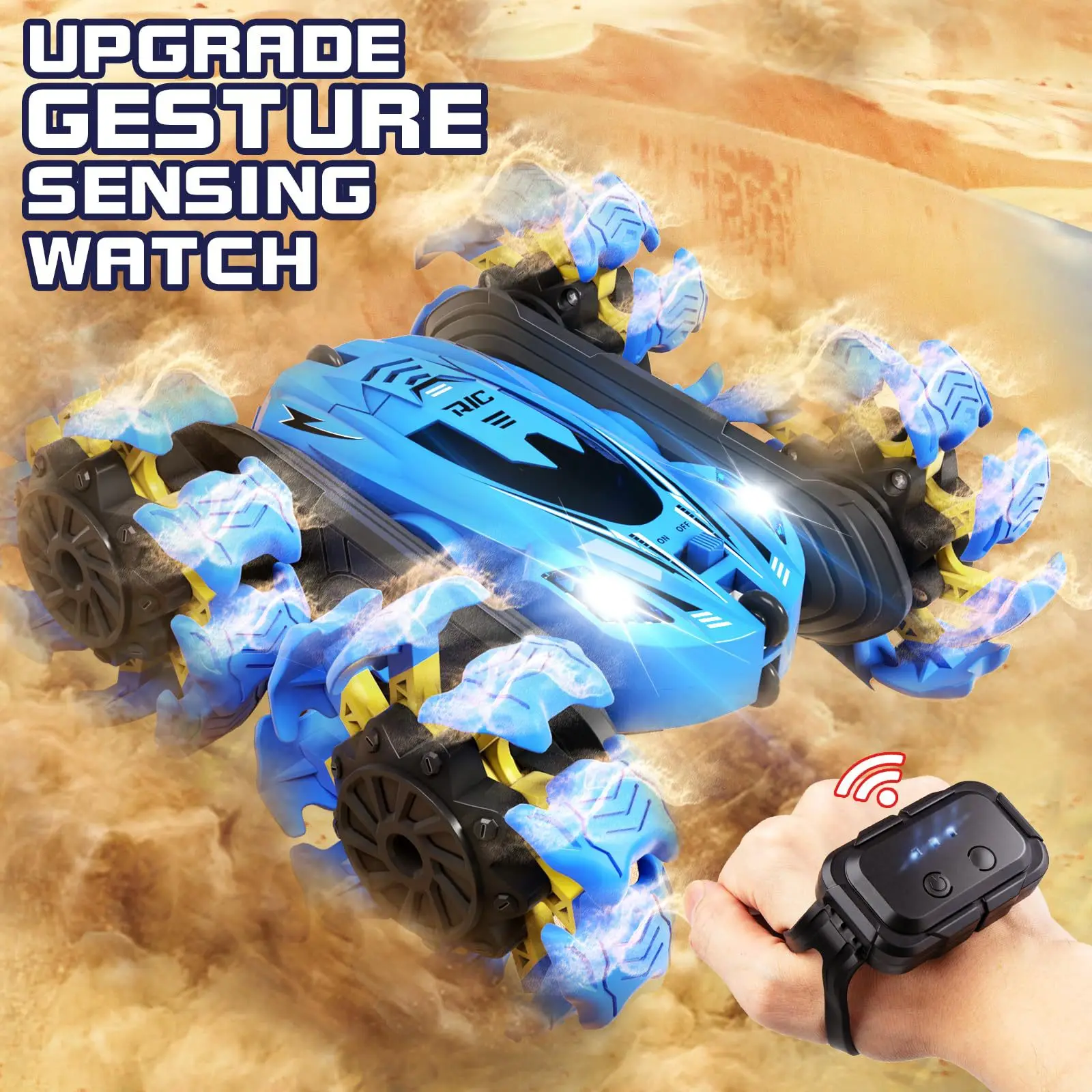 RC car high speed 4wd remote control stunt car with led light gravity sensor 360° rotation electronic Racing vehicle usb charge