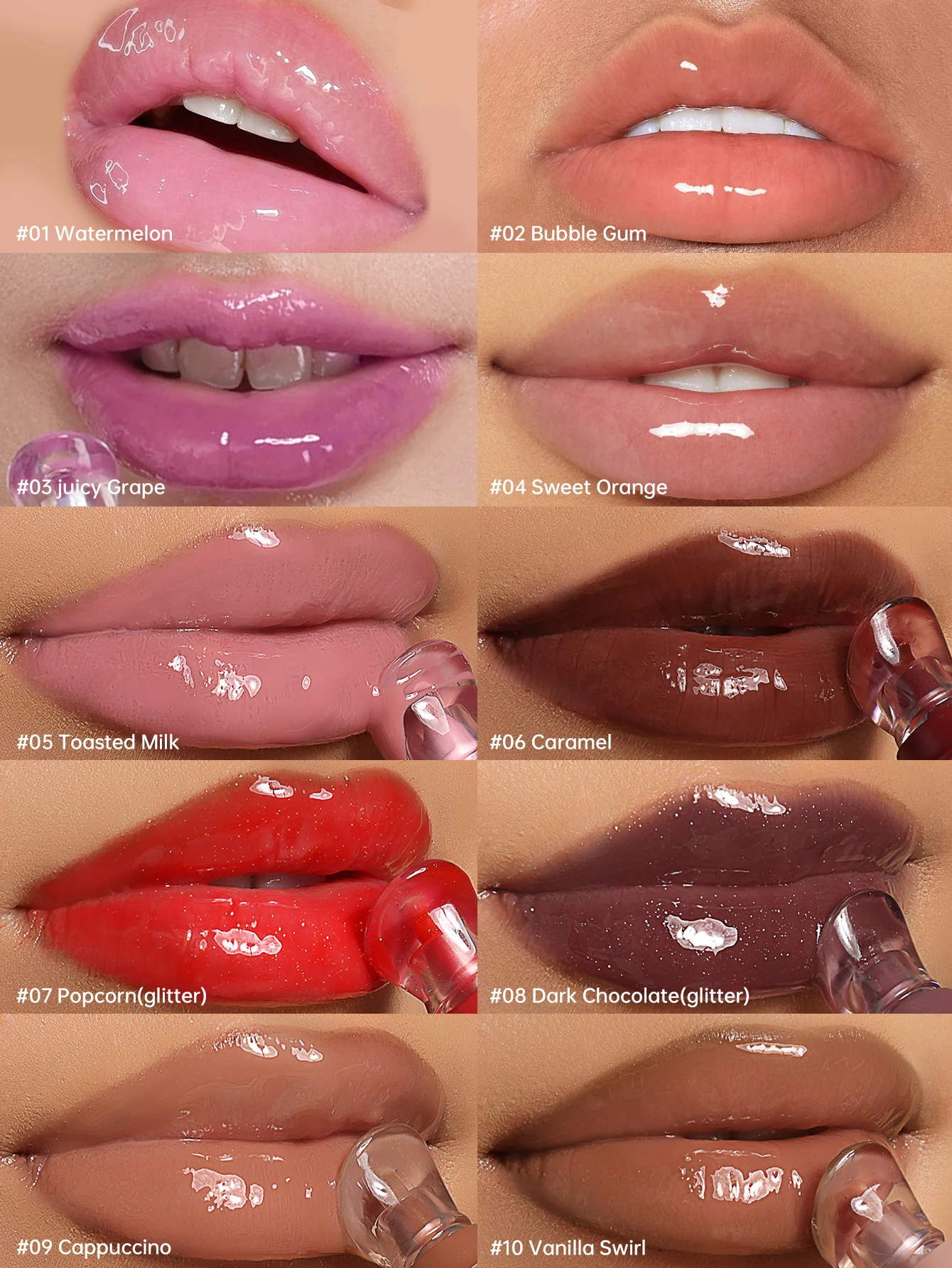 Bálsamo labial hidratante Febble acalma a secura, máscara labial com tubo macio, suaviza linhas labiais, base de batom