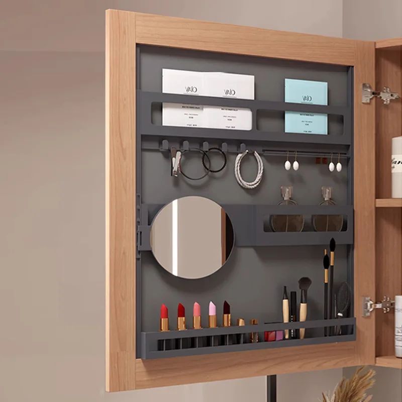 

Organize multi-functional bathroom beauty cosmetics lipstick storage rack assembled mirror cabinet rear back plate combination