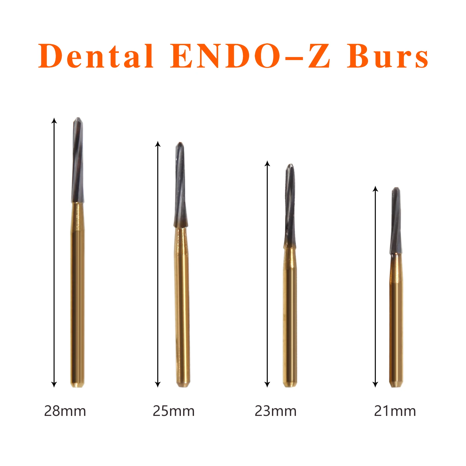 Dental Lab Surgical Endo Endo-Z Carbide Tungsten Steel Trim Finishing Drill FG 1.6m Bur 21/23/25/28mm Fit High Turbine Handpiece