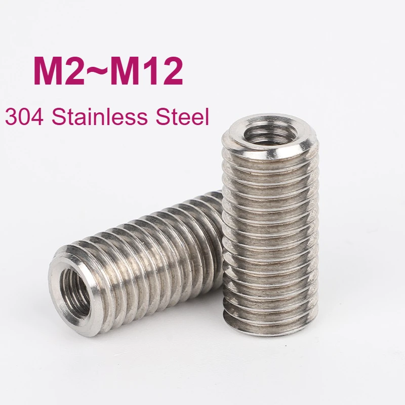 304 Stainless Steel M2 M2.5 M3 M4 M5 M6 M8 M10 M12 Slotless Inside Outside Self Tapping Thread Insert Adapter Nuts Converter Nut