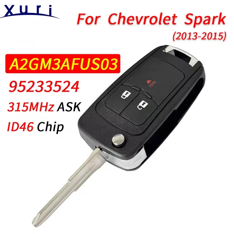 

A2GM3AFUS03 95989830 Умный автомобильный дистанционный брелок 315 МГц ID46 чип 3 кнопки для Chevrolet Spark 2013 2014 2015 Автомобильные ключи