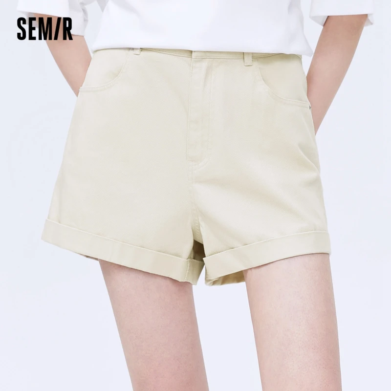 

Semir Casual Pants Women Cuffed Shorts Retro Style Summer Shorts Women Versatile Foundation