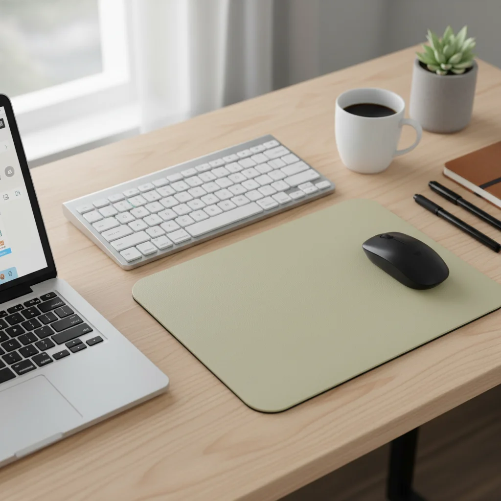 Durable Leather Mouse Pad Wear Resistant Non-slip Gaming Desk Mat Smooth Solid Color Mousepad Laptop