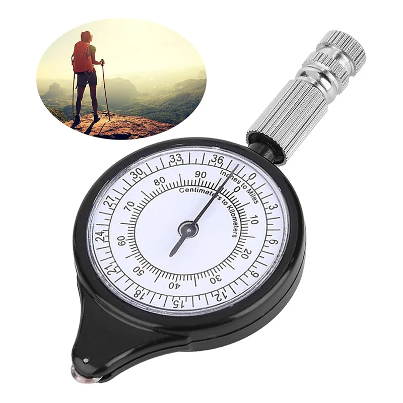 AA63 HOT Mini แผนที่กลางแจ้ง-Measurer ระยะทาง CACULATOR Mapping เครื่องมือล้อโลหะสําหรับ Camping Hiking Travel