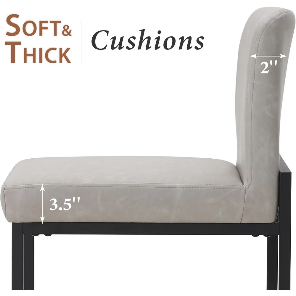 Bar Stools Counter Height Bar Stool Pu Leather Kitchen Modern Bar Chairs, Bar Stools with Back