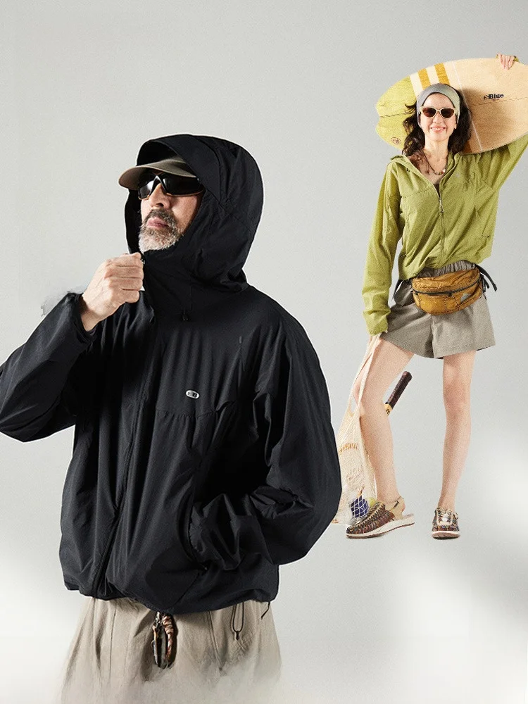 Jaqueta Leve e Respirável com Proteção UV Nothomme para Homens, Moda ao Ar Livre, Roupas de Proteção Solar UPF00 para Passei...