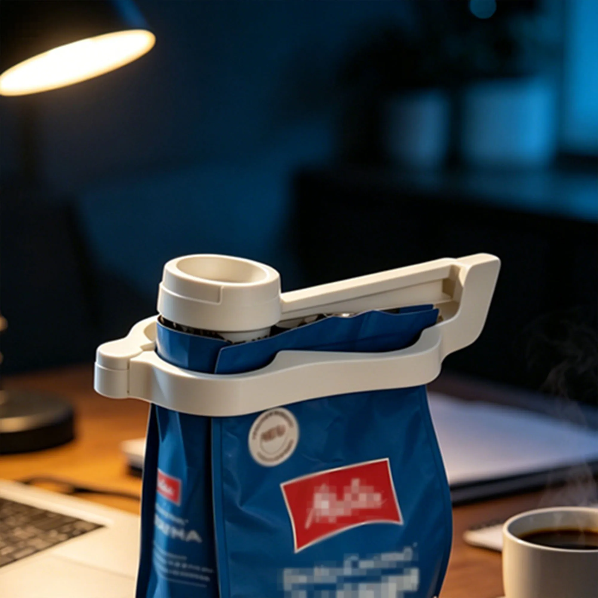 1pc White Food Sealing Clip, Suitable for Sealing Coffee Bags and Various Daily Packaging Bags, Effectively Keeping Food Fresh