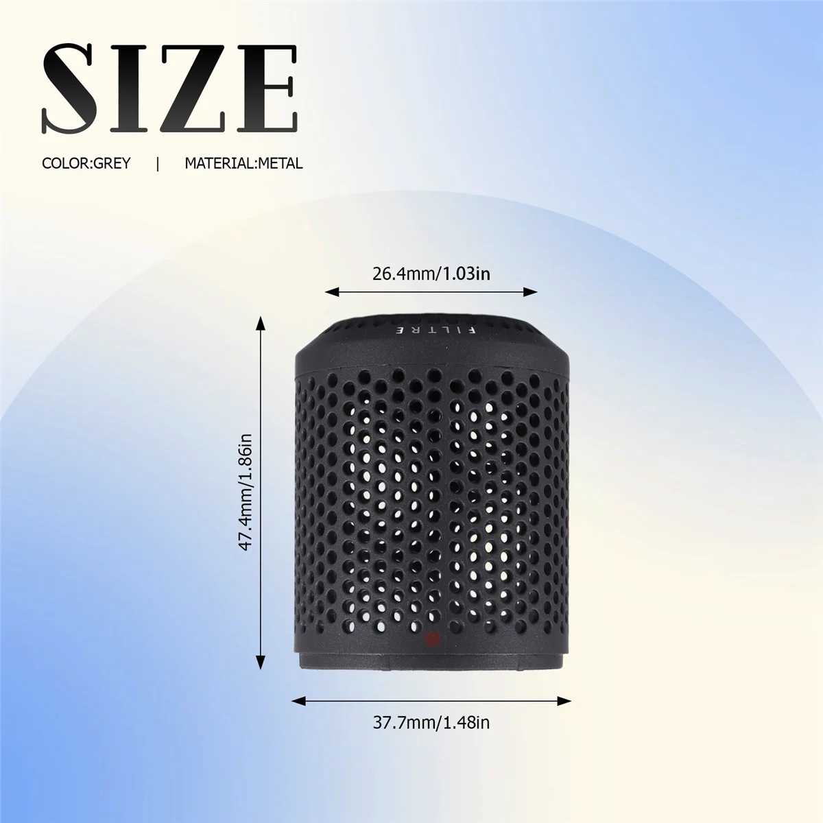 Suitable for Hair Dryer HD01 HD03 HD08 Dustproof Outer Filter Cover Vacuum Cleaner Accessories Grey