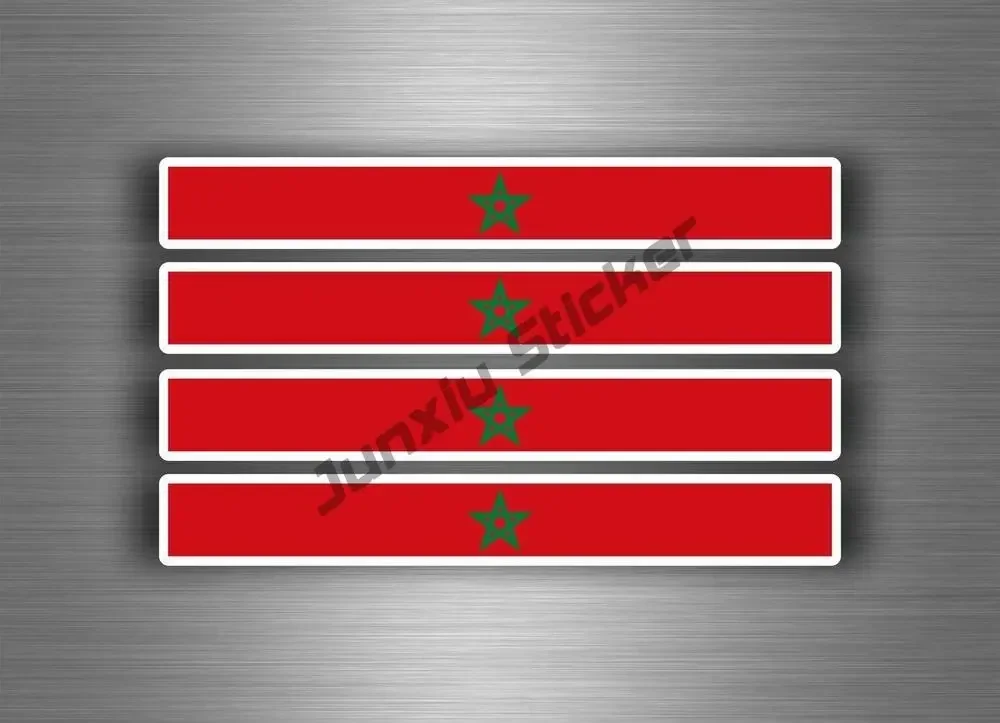 MOROCCO Stickers Moroccan Flag Roundel Maroc Country Code MA City Tourism Stamp Vinyl Decals for Car Window Bumper Truck Helmet