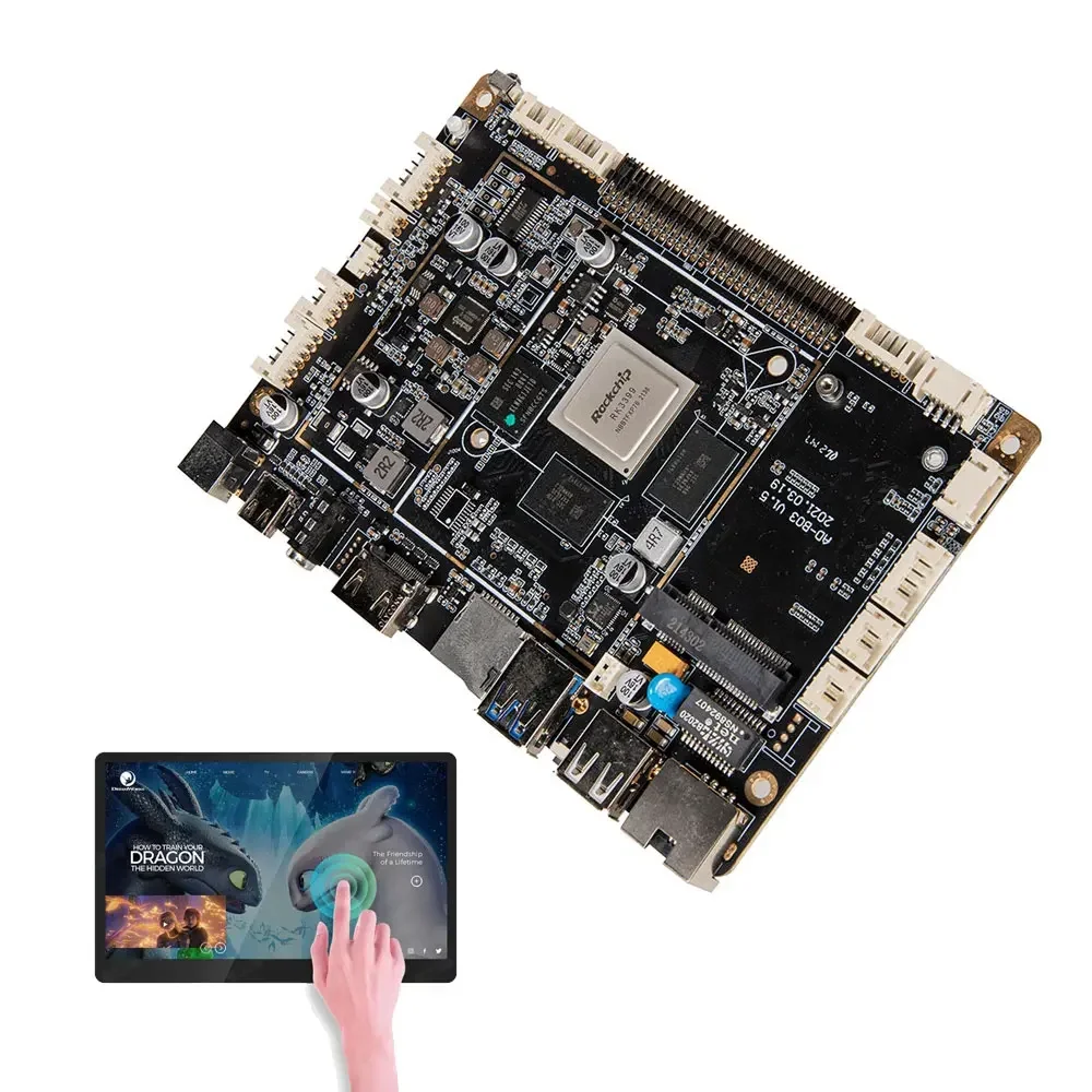 Nuovo Smart Board Android RK3399 incorporato per la scheda di segnaletica digitale della distributore automatico Schede madri Android Sbc Rockchip Media Player
