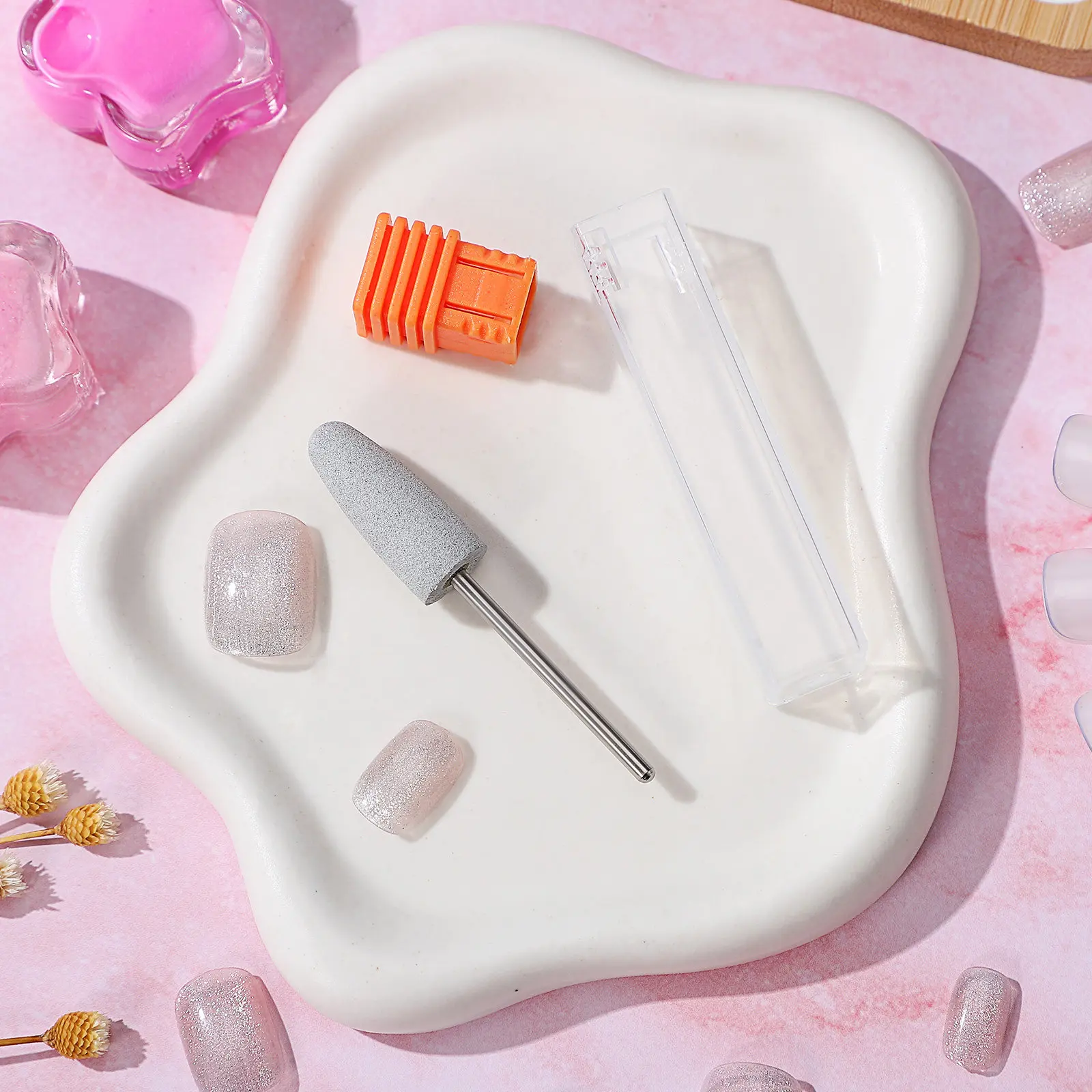 Silikon-Polierer Nagelbohrer-Bit Kleine Größe Spitze Form für Maniküre-Bohrmaschine Elektrische Maschine zum Polieren von Nagelgel Acrylspitzen