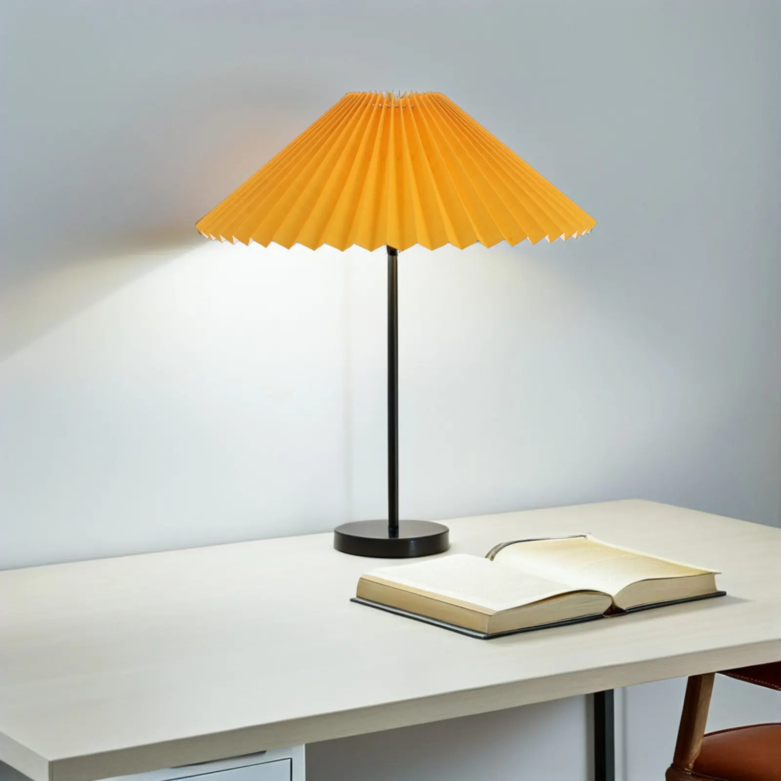 Pleated Fabric Lamp Shade Bell Lampshade Replacement Sage Green Classic Bell Shape for Table Bedside Floor Lamps 4.7 Tops 12.6