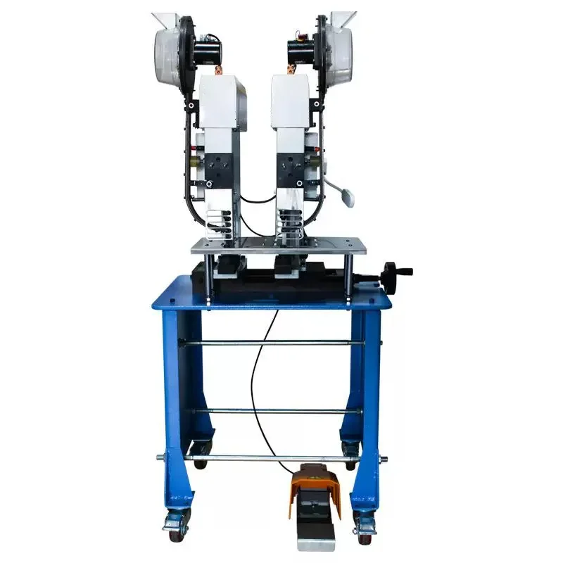 Double-Head Riveting Machine, Automatic Dual-Hole Punching Machine for Packaging, Fully Automatic Riveting Machine (Customized)