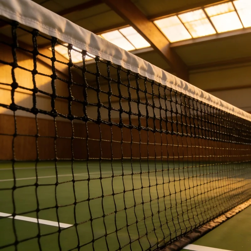 Official Match Level Double Line Woven Tennis Net High Strength PE Durable Custom Size Outdoor Sports