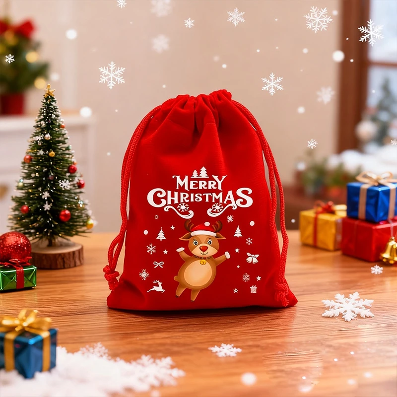 12PCS Christmas Gift Bags, Suitable For Christmas Gift Bags, Candy And Biscuit Bags, And Jewelry Storage Bags