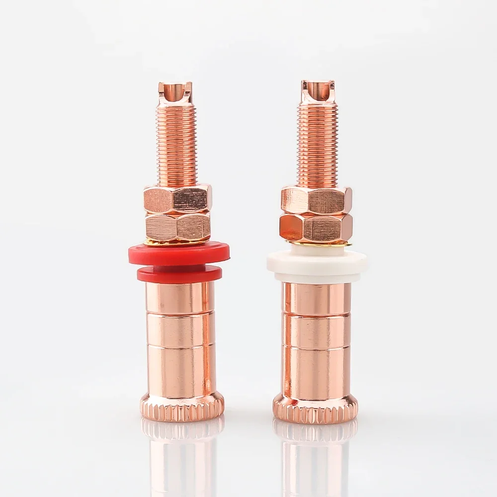 4pcs Copper plated Speaker amplifier Terminal Connectors WBT style HIFI Audio DIY Binding Post