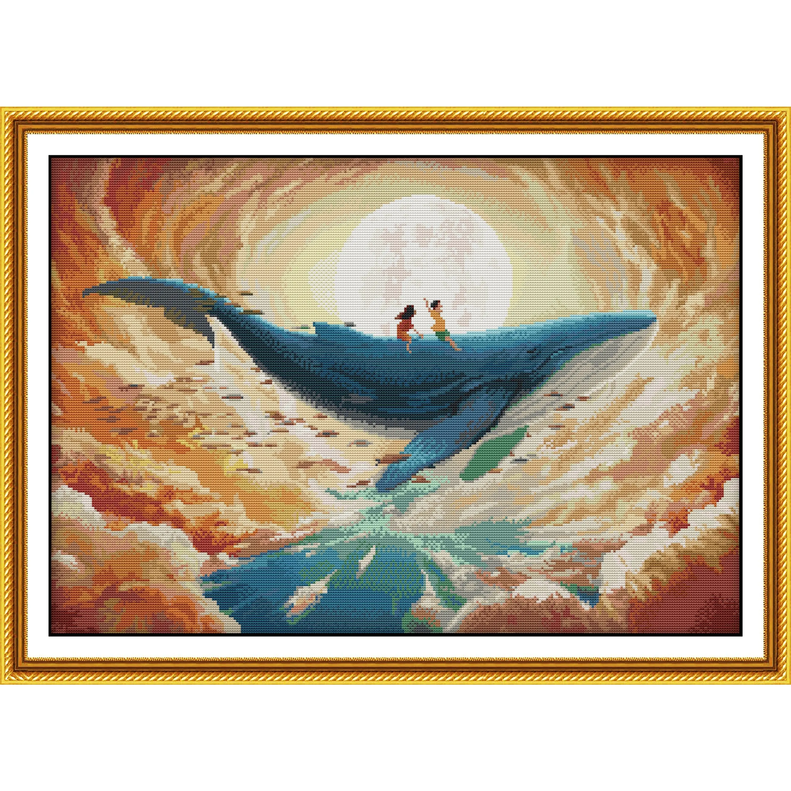 مجموعة غرز متقاطعة مطبوعة مسبقًا من Soulgift News، قماش عايدة مختوم مع خيوط DMC، طقم تطريز - مجاني بنفسك