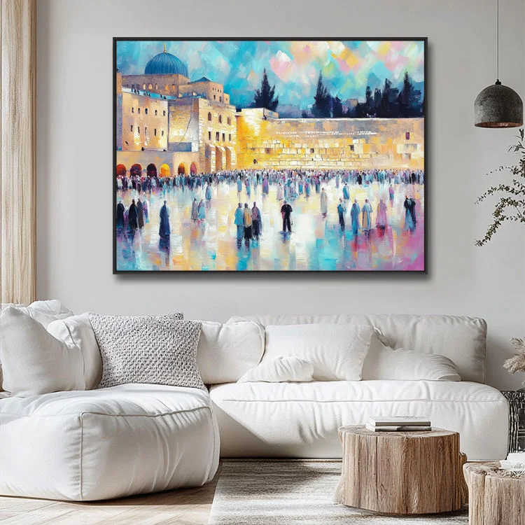 Customize Western Wall Israel Extra Large Abstract Art Textured Large Canvas Painting on Canvas Home Living Room Decor
