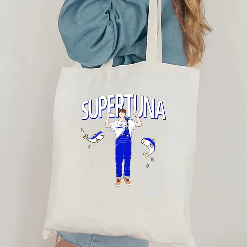 2pc Popular Members Jin Canvas Bag Kim Seokjin K-pop Tote Bag Kim Seokjin Bag Jin Bias Shoulder Bag Army Kpop Tote Cosmetic Bag