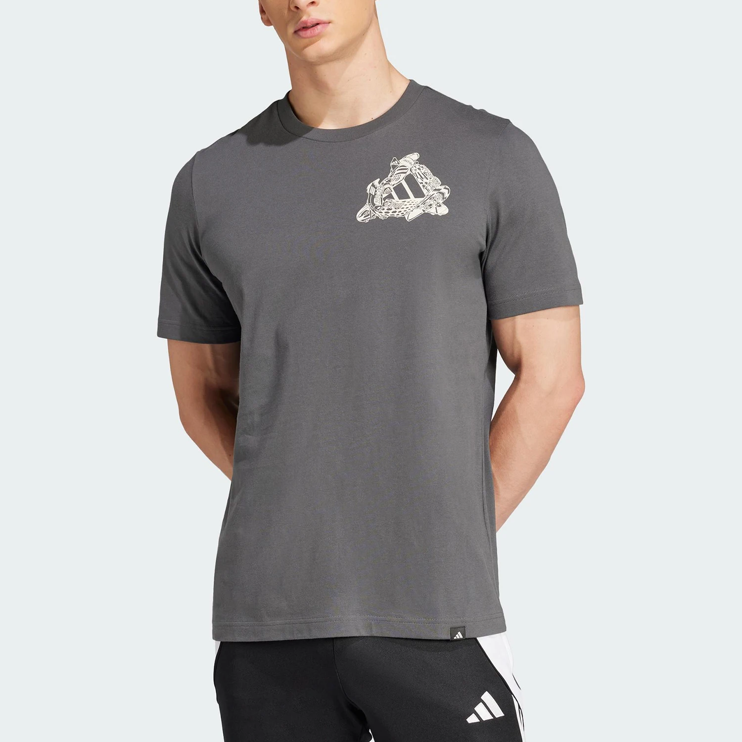 

Adidas genuine 2025 Summer Edition Men's Pattern Casual Breathable Short Sleeve JD8211