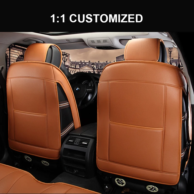 Custom Fit Seat Covers Full Set Artificial Leather Pickup Truck Fit for Ford Ranger 2019 to 2024 Front and Back Row