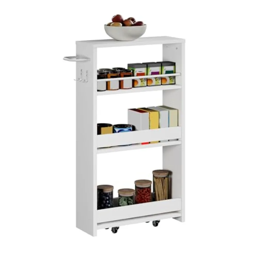 4-Tier Slim Storage Cart with Handle 5.51