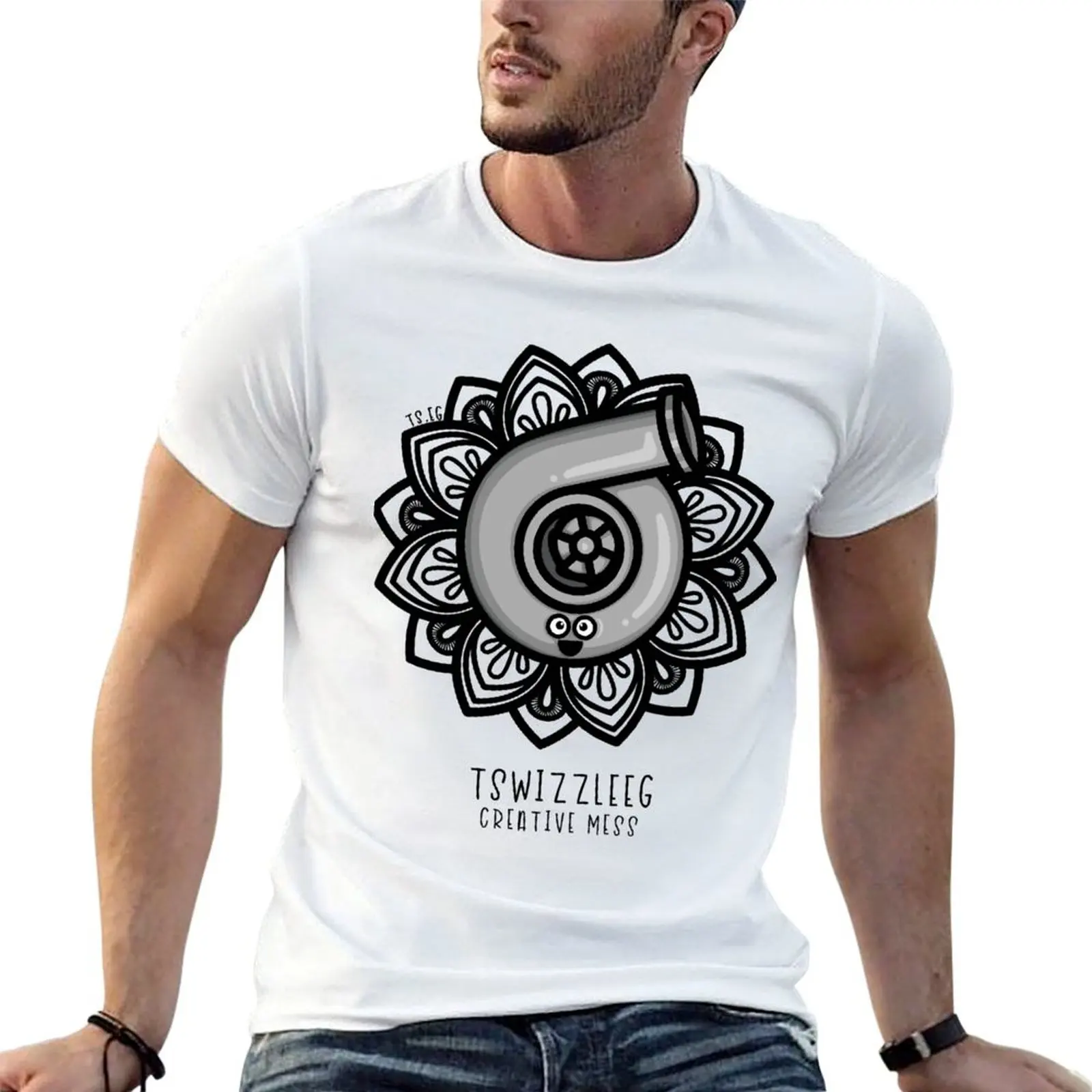 Gifts For Men Cutest Turbo Mandala Graphic For Fan T-Shirt t shirts cotton 100% man graphic t shirt T-Shirt