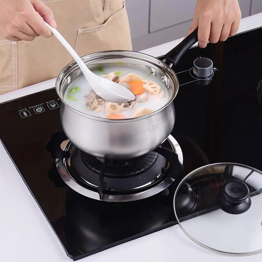

1 set Stainless Steel Milk Pot Noodle Pots Sauce Cooking Kitchen Warming Stock Portable Heat Resistant Handle Ergonomic Design
