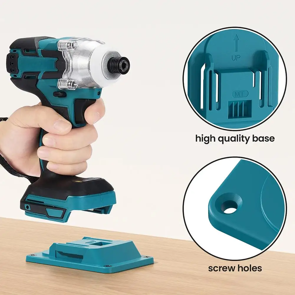 Wall Mount Electric Tool Holder For Makita 18V Wall Power Mount Storage Battery Bracket Fixing Newest Drill Holder Slots Stand