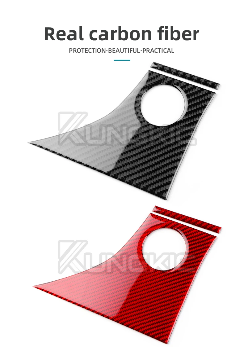 Echte, weiche Carbonfaser für Toyota Camry 2018 2019 2020 2021 2022 2023 2024 LHD RHD Auto-Zündknopf-Rahmen Innenverkleidung – Detail 2