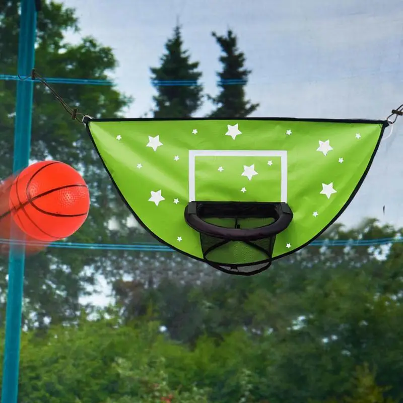 ห่วงบาสเก็ตบอลแทรมโพลีน กระดานตะกร้าน้ําหนักเบาสําหรับเด็ก ห่วงบาสเก็ตบอลสําหรับอุปกรณ์เสริมแทรมโพลีน Dunk Fit สําหรับทุกวัย