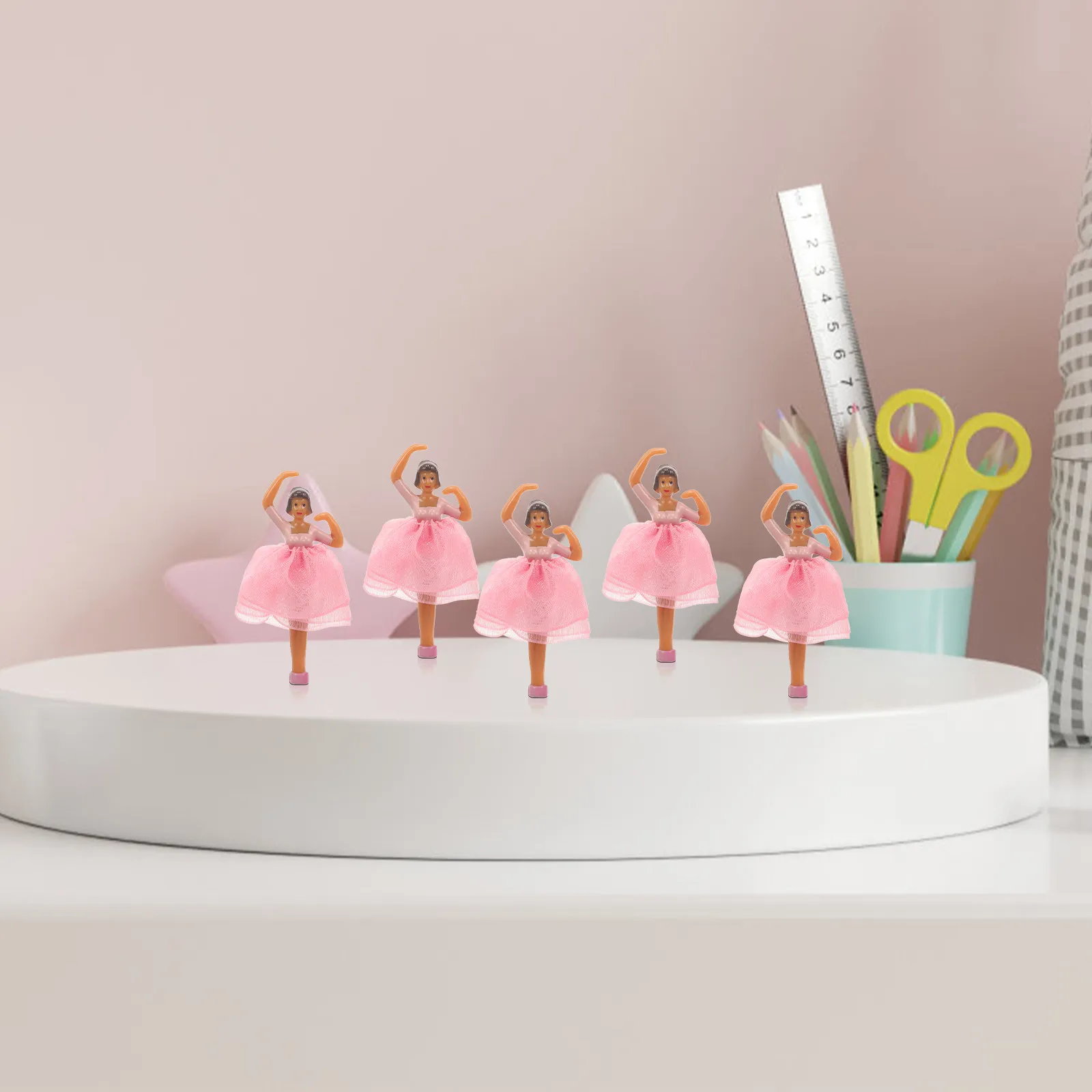 5Pcs Music Box Ballet Princess Set Ballet Dancer Accessory Decoration for Eight-Tone Music Box Decor Dancer