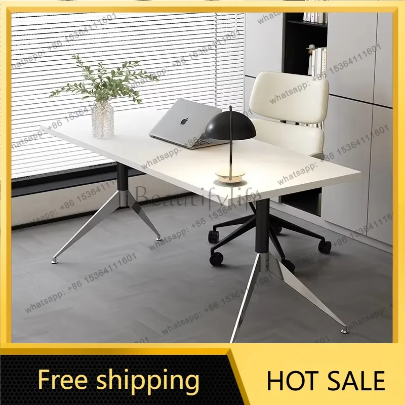 Small Designer Modern Office Desks White Home Asthetic Study Standing Computer Desks Laptop