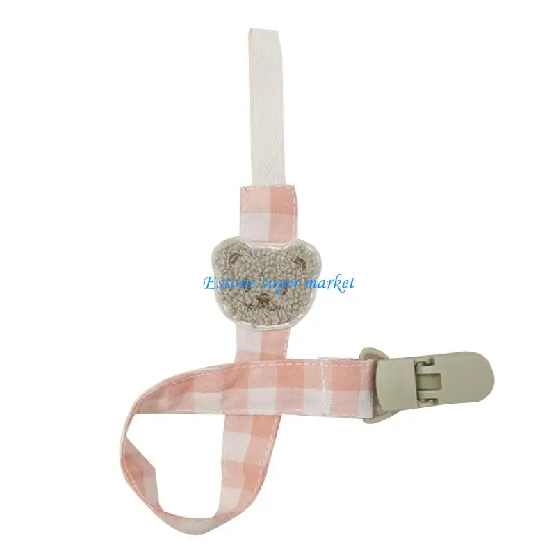 

090B мультфильм вышитый медведь зажим для детской соски держатель для соски для кормления цепочка для прорезывания зубов